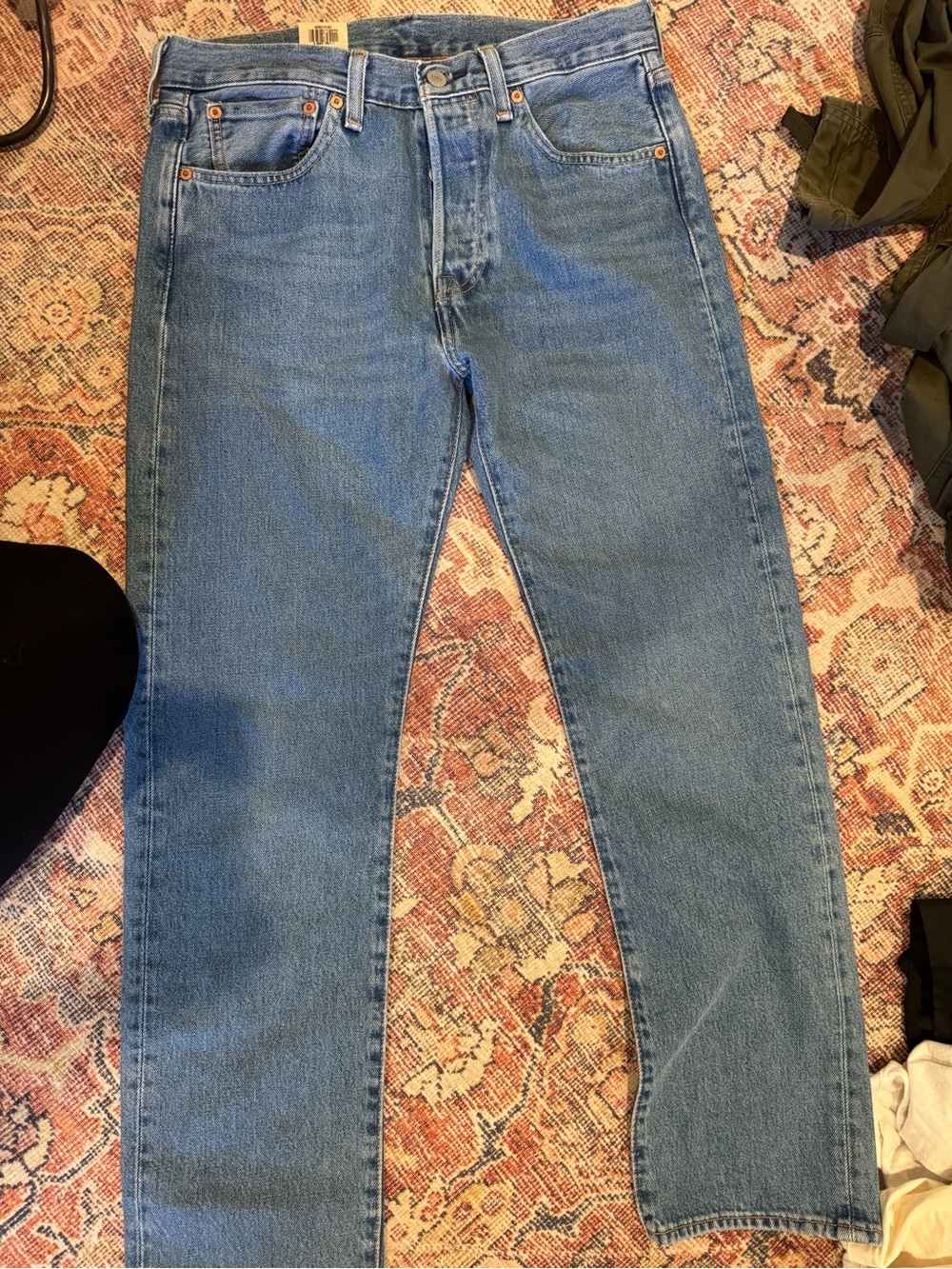 Levi's 501 Original Straight Fit Jeans - Light Blue Denim